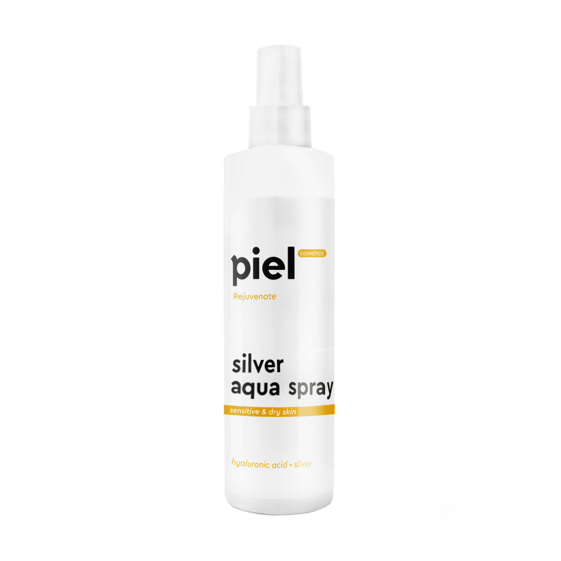 Антивіковий спрей для обличчя Piel Cosmetics Rejuvenate Silver Aqua Spray для чутливої та сухої шкіри, 250 мл